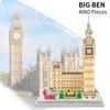 LULUFUN Big Ben mikro blok stavební bloky hračka mini 3D puzzle budova Big Ben stavební blok děti dospělí oslava nový rok dárek k narozeninám