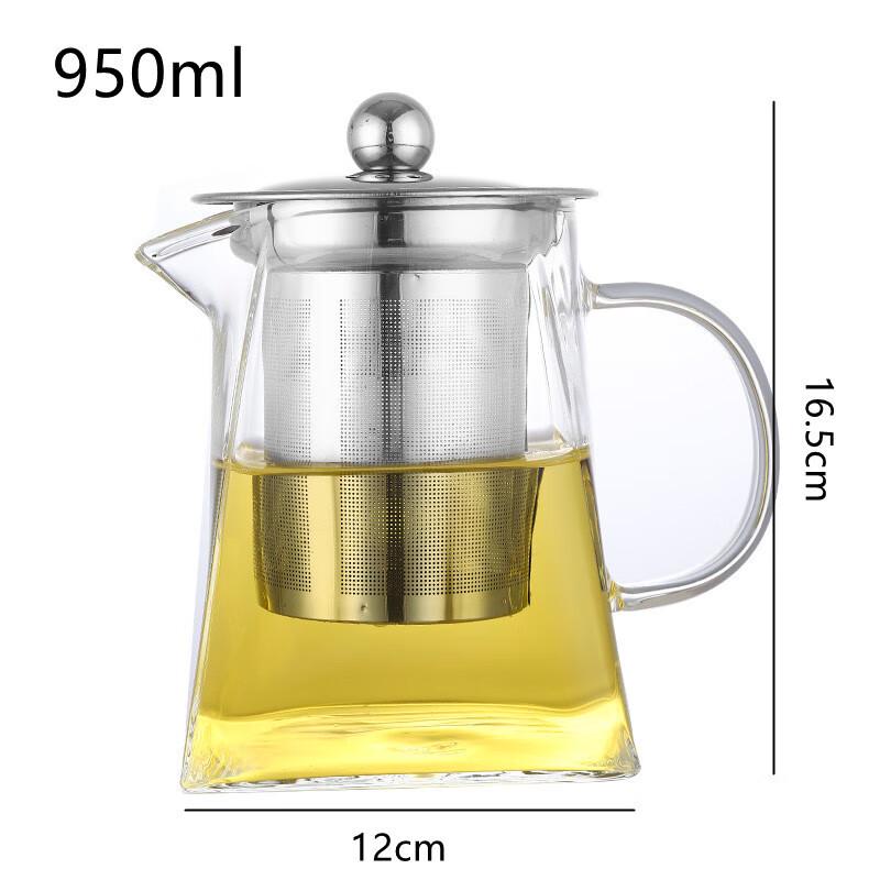 Shangqi Square Glass Teapot with Steel Filter
