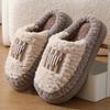 Cozy Winter Plush Cotton Slippers for Couples - Lightweight, Soft Sole Indoor Shoes
