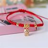 Cute Rabbit Charm Versatile Lovely Ceramic Woven Bracelet Anime Harajuku Lucky Ins Pendant Rope Chain Jewelry Gift