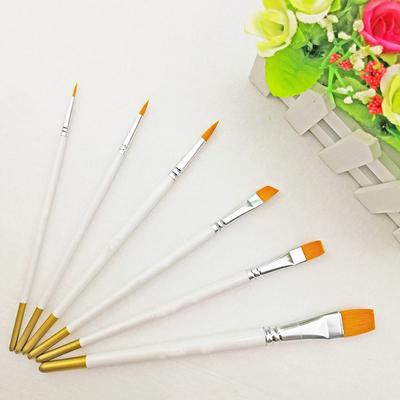 6Pcs Art Painting Brushes Set Acrylic Oil Watercolor Artist Paint Brush Set