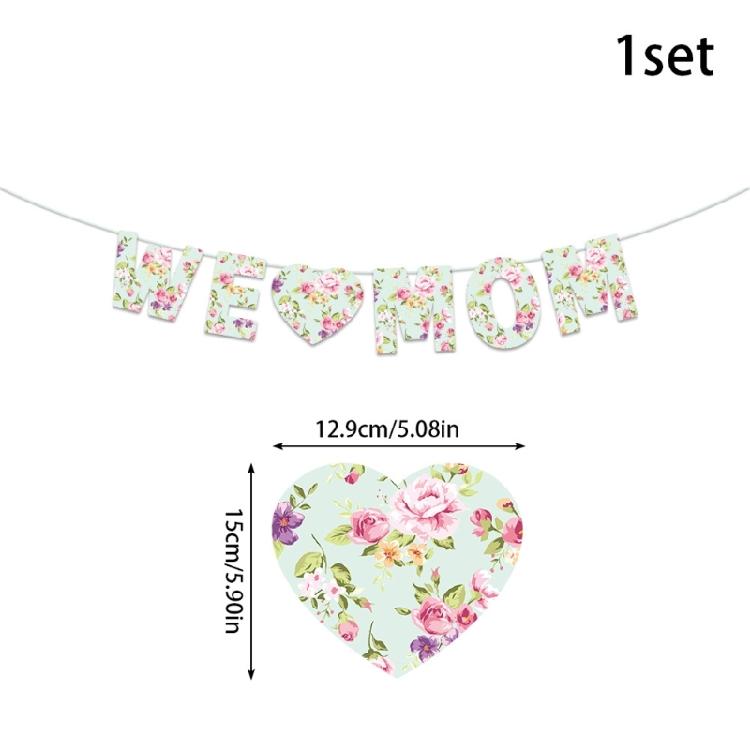 Mother’s Day Decoration Flag - Vibranted Color Bunting Supplies for Creating Celebration for Moms