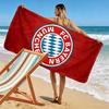 FC Bayern Munchen Print Beach Towel, Large Soft Quick Dry Towel for Beach Camping Swimming