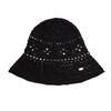 Slowslowly No.215 / Lily Metallic Crochet Wide Bucket Hat _ Black