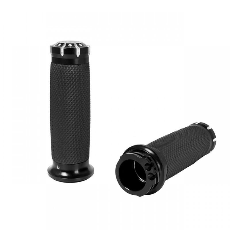 Universal 25mm Motorcycle Handlebar Grips Harley Retro Custom Bike