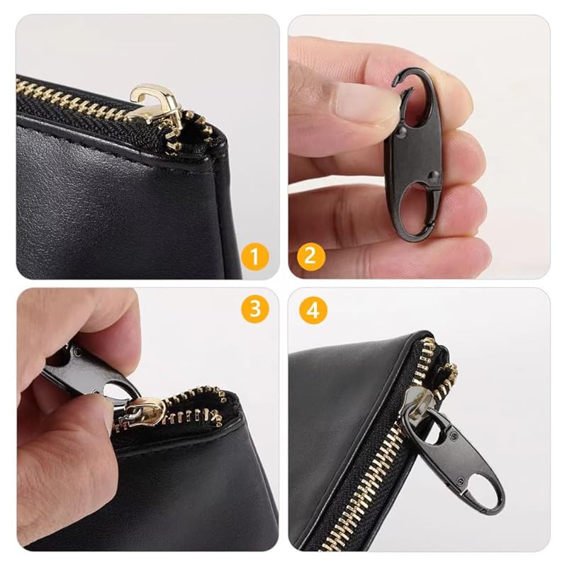 Zipper Clip Anti-theft 5 Colors 10 Pieces Fastener Pull Handle Backpack Zipper Lock Keychain Overseas Trip Airport Inspection Removable Zipper