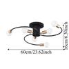 Black White Gold Ceiling Light Soft Six Heads Nordic Ceiling Light E27 Bulb Base Energy Saving LED Ceiling Light Kitchen