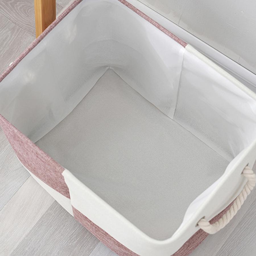 1pc Home Supplies Sundries Sorting Basket Linen Large Capacity Laundry Basket Foldable Toys Snacks Storage Basket with Handle