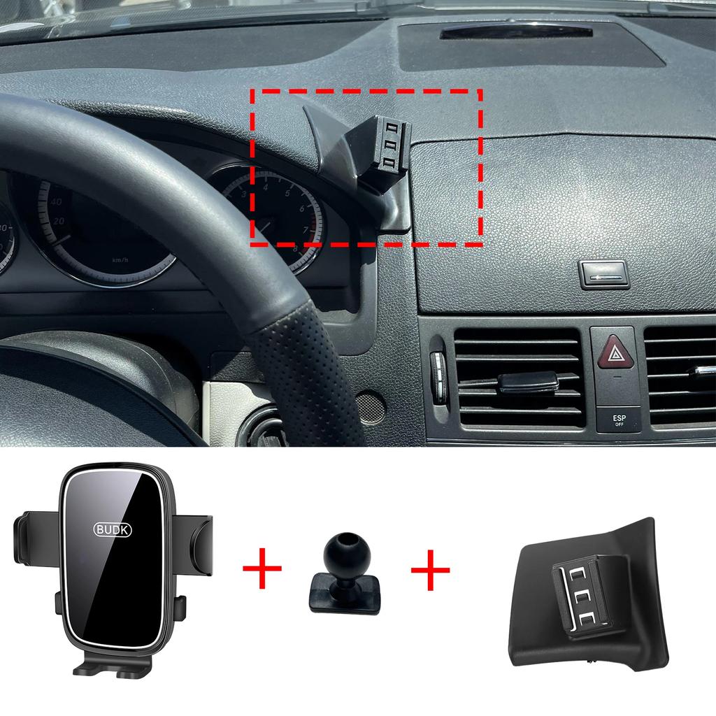 Car Mobile Phone Holder for Mercedes Benz C Class W204 2008 ~ 2010 C200 C260 C300 Navigation Stand Auto Accessories GPS Bracket