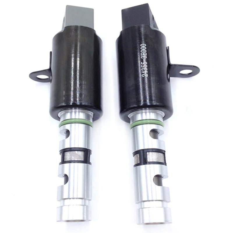 2PCS 24355-3E000 24356-3E000 243553E000 VVT Timing Oil Control Valve Left & Right for Hyundai Santa Fe for Kia Optima Rondo 2.7L 1 pair 2pcs