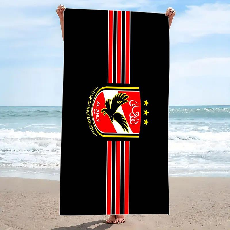 Al Ahly Sporting Print Beach Towel, Large Soft Quick Dry Towel for Beach Camping Swimming