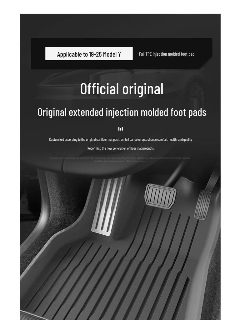 Full TPE Injection Molded Foot Pads for Tesla Model 3/Y Surround Set