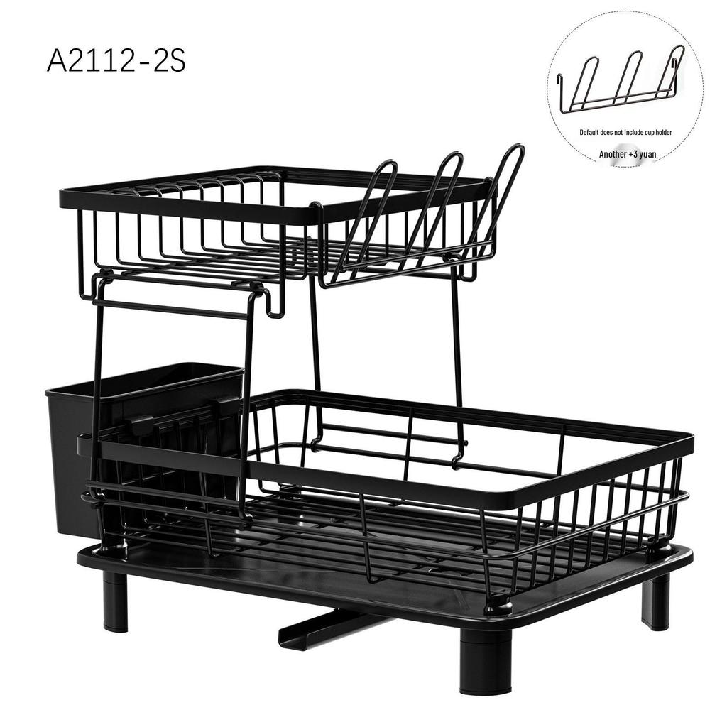 Japanese Kitchen Sink Drainer Rack for Bowls and Chopsticks with Drain Board