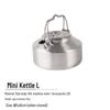 Portable Outdoor Stainless Steel Camping Kettle - Perfect for Hiking, Fishing, Picnics, and Self-Driving Trips