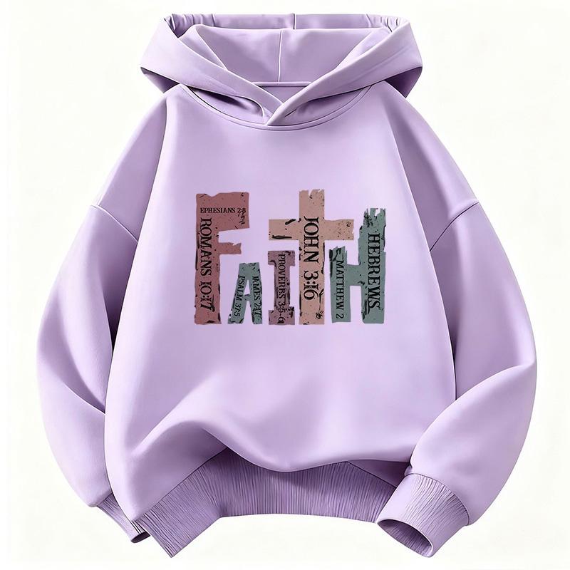 Vintage Faith Colorful Design Hoodie Kids Children's Sweatshirt Hoody Casual Hoodies for Boys Girls Clothes