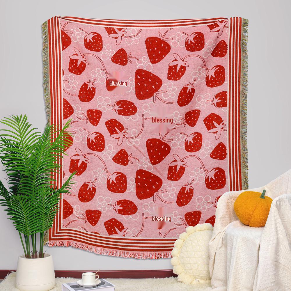 Moisture-Proof Outdoor Camping Blanket with Jacquard Design