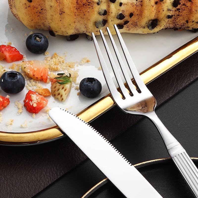 Stainless Steel Roman Column Cutlery Set 24-piece Set