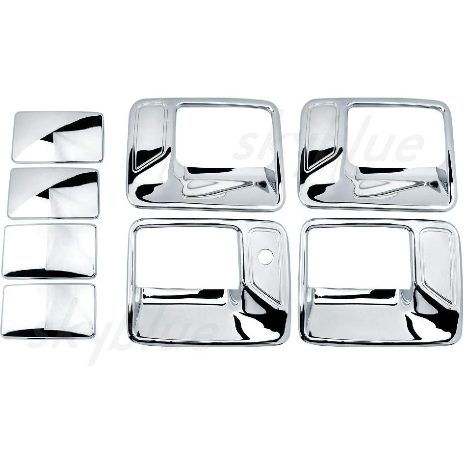 Chrome Door Handle Cover 4D W/O Passenger Keyhole for 99-16 Ford F250/F350 Superduty / 00-05 Excursion