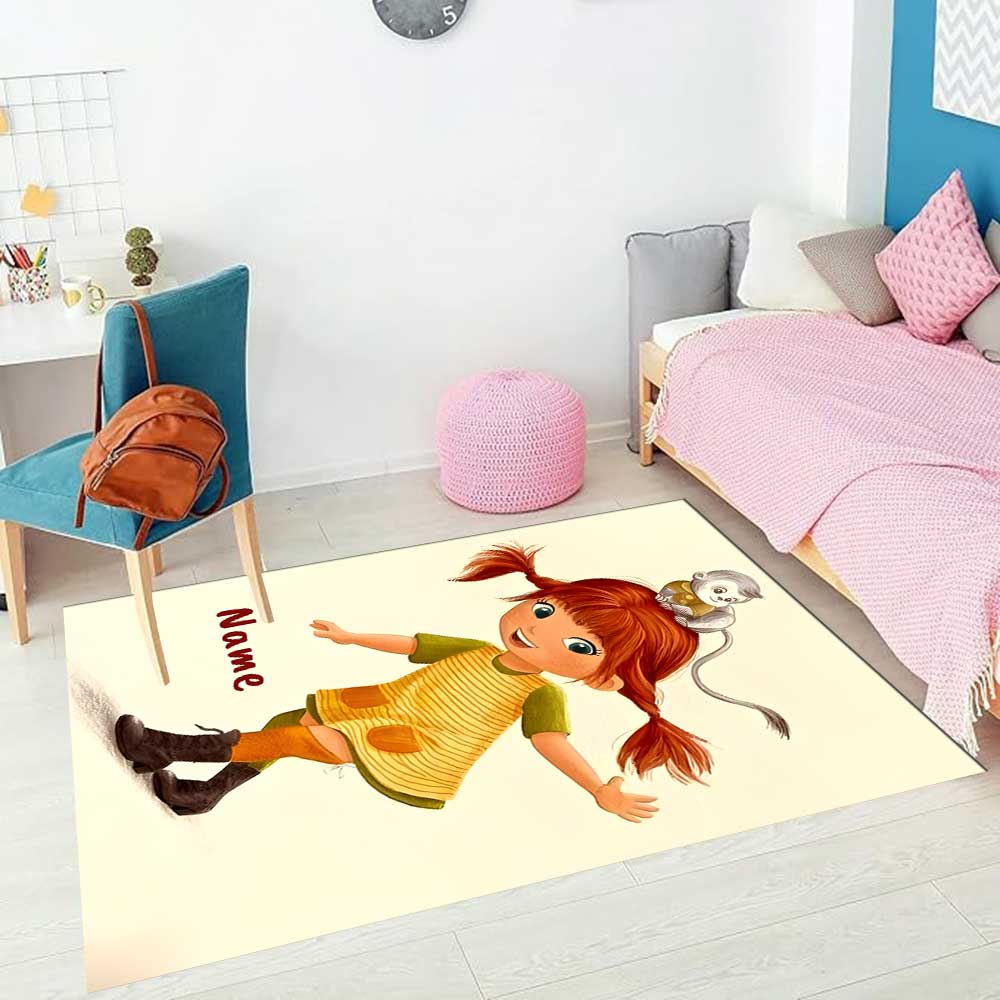 Pipi Customize your name rug, office chair cushion, home bedroom living room gift.