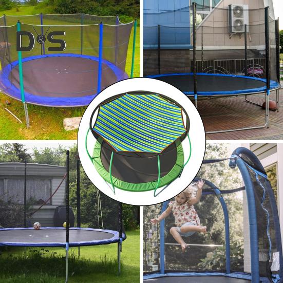 6/8/10/12/14/15/16 Fuß Trampolin-Sonnenschutzabdeckung, UV-beständig, wasserdicht, wetterbeständig, für den Außenbereich, 6–12 Stangen, Trampolin-Überdachung, Sonnenschutz