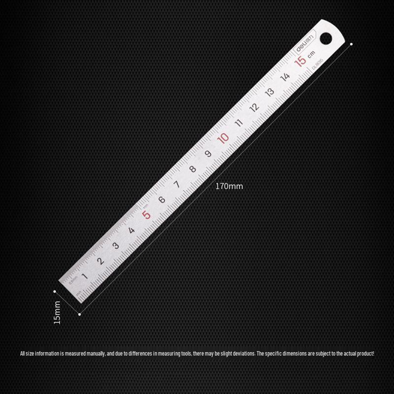 Deli Tools Stainless Steel Metric Ruler