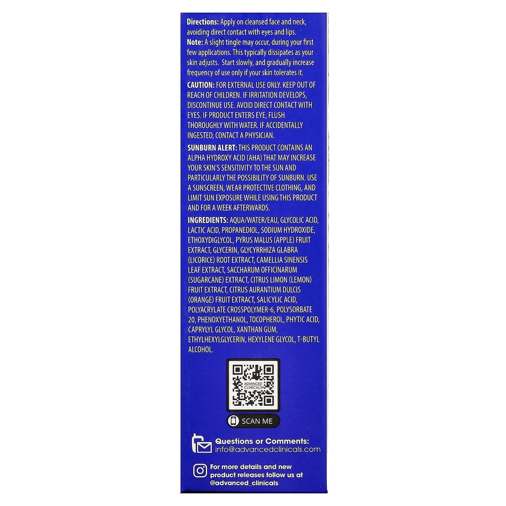 Advanced Clinicals 10% Glykolsäure Serum 52ml (1,75 fl oz)