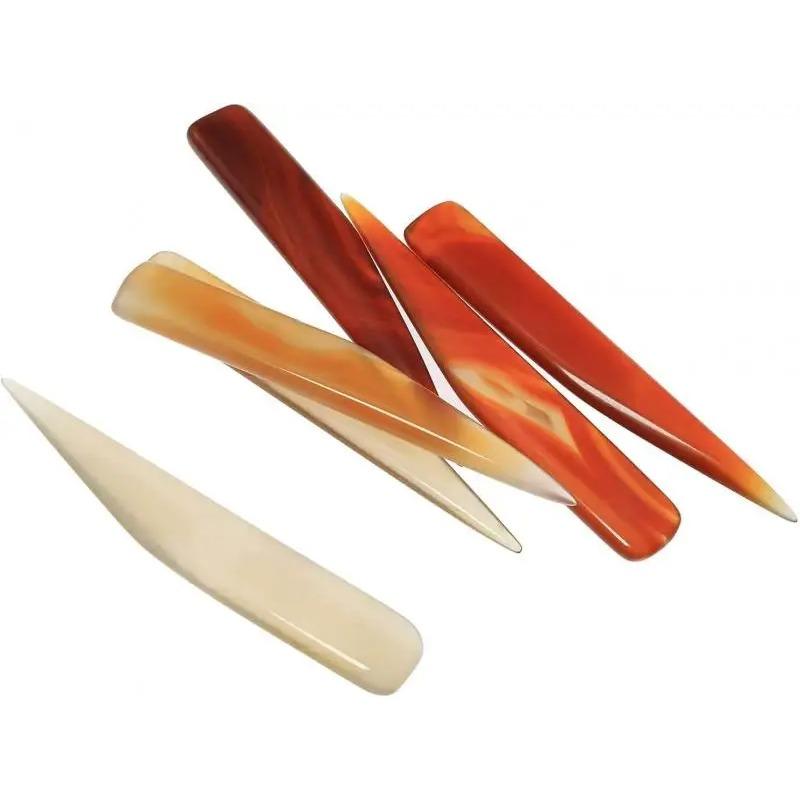 1–6 Stück Achatmesser, Achatpoliermesser, Poliermesser mit Bambusgriff, Schmuckherstellungswerkzeuge, verschiedene Spezifikationen