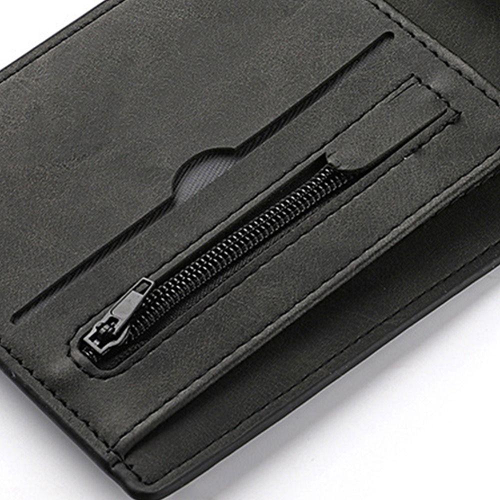 PU Leather Male Purse Lightweight Short Skin Wallets Gift Short Card Holder Travel