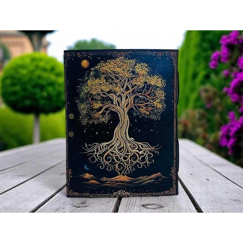 Grimoire Leather Journal Blank Spell Book of Shadows Leather Large Photo Album
