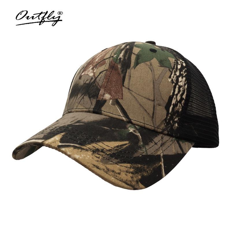 

New Outdoor Sunscreen Micro Bend Cap Breathable Shade Mesh Cap Jungle Camouflage Baseball Mesh Cap Truck Cap Printable Adjustable