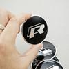 2026 Hot For VW VOLKSWAGEN 4pcs 65mm Car Hub Center Wheel Caps Sticker Logo R Badge Decal For Volkswagen VW Sagitar Passat Beetl