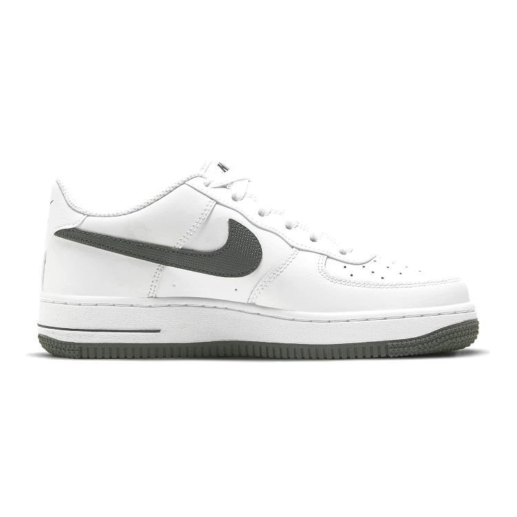 Nike Air Force 1 Low GS Weiß Eisengrau Kinder Sneaker Obsidian DJ4617-100