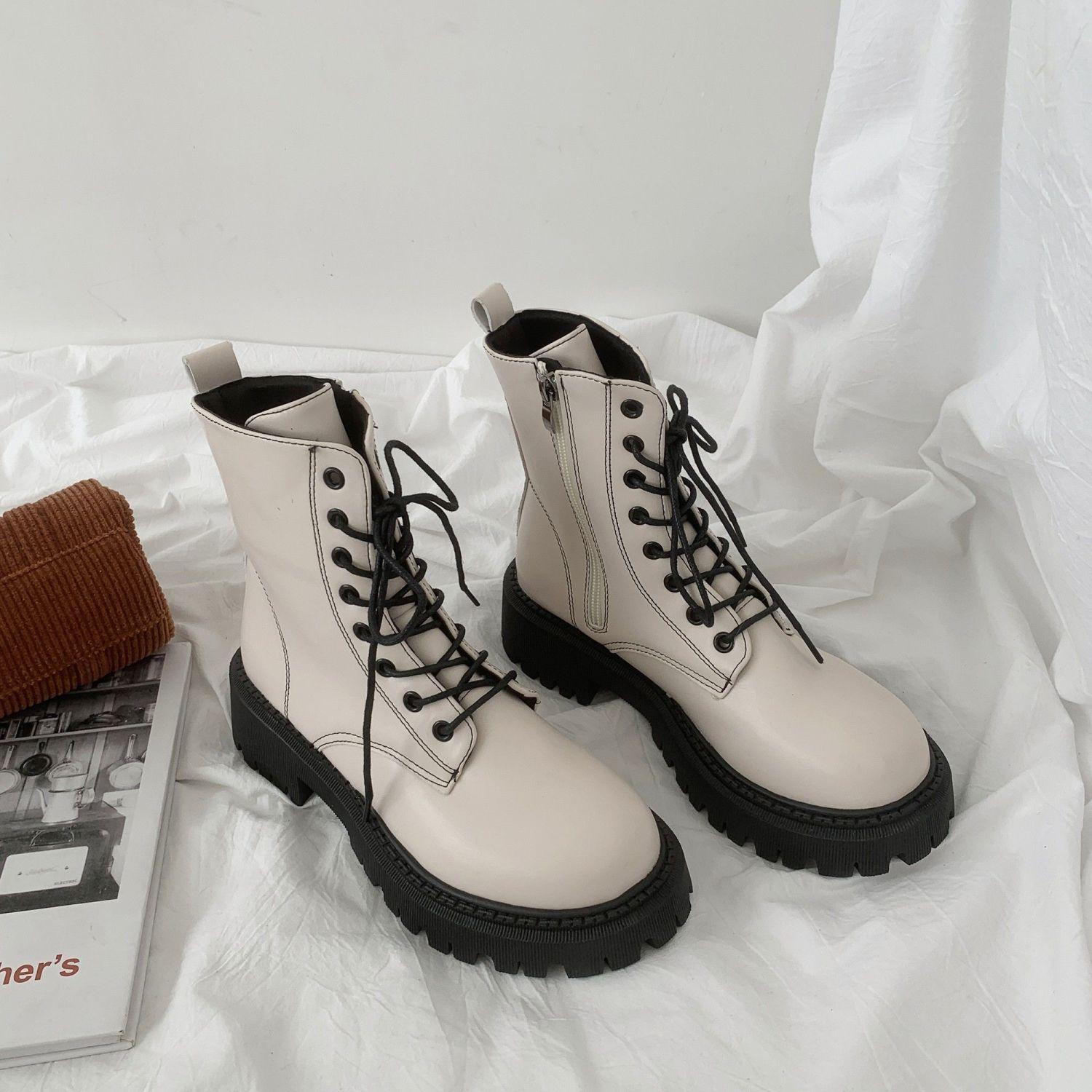 Короткие туфли для женщин Женские ботильоны Белые элегантные на среднем каблуке Ботильоны — фото 4