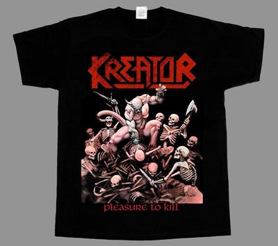 Kreator Pleasure Kill T-shirt unisexe noir à manches longues courtes