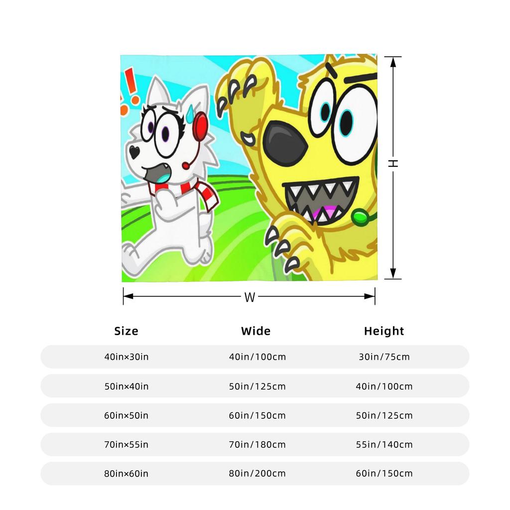 Tylers And Snowi Gaming Fleece Blankets Game Anime Customized Throw Blankets for Home Hotel Sofa 125*100cm Rug Piece