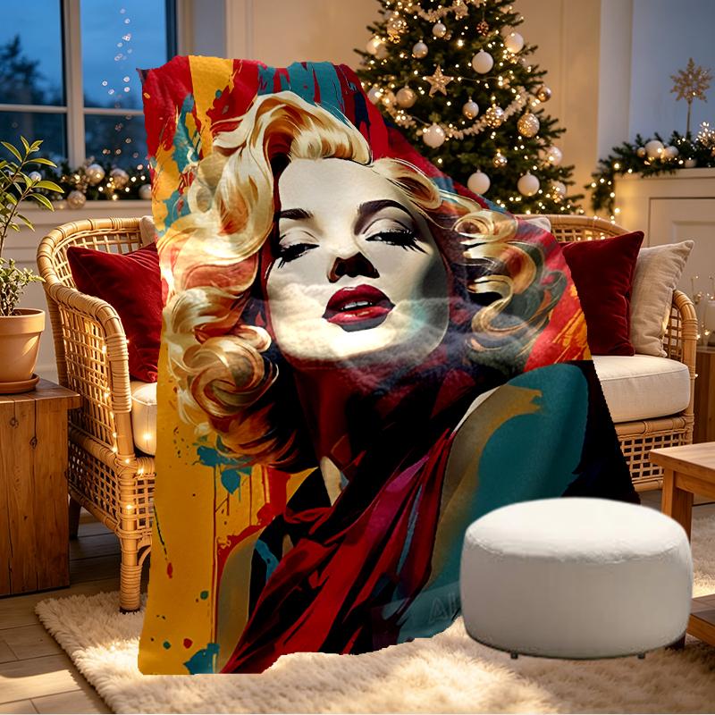 Singer Print Blanket - Soft & Comfortable, for Bedroom, Travel, Sofa, Home Decoration - Birthday Christmas Gift for Friend