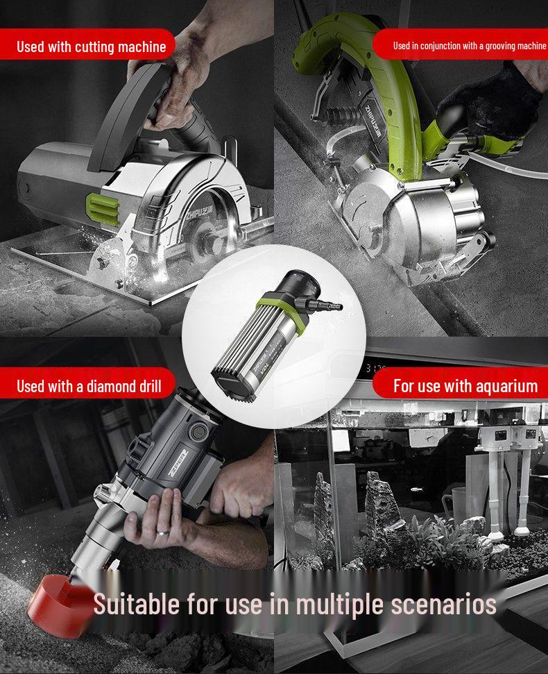 12V Mini-Wasserpumpe: 15m Förderhöhe, Tauchfähig, Selbstansaugend 220V für Schlitz-/Schneidemaschinen