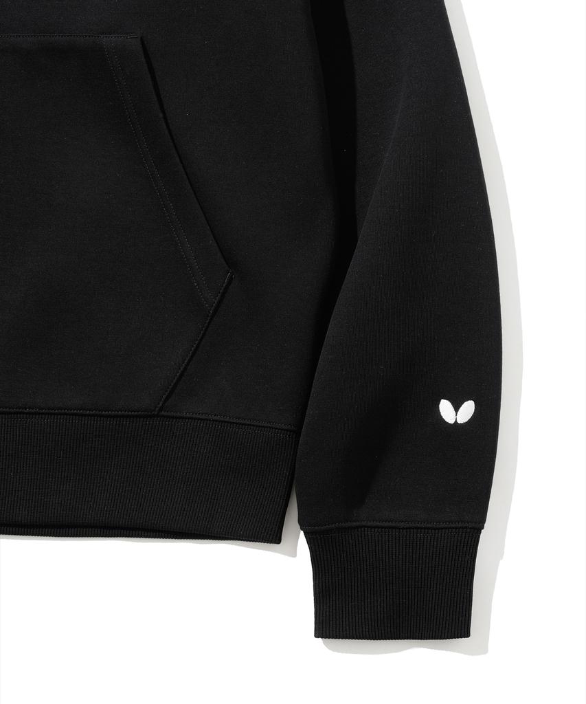 Butterfly Sportswear Original Embroidered Logo 2-Way Zip-Up Hoodie Black