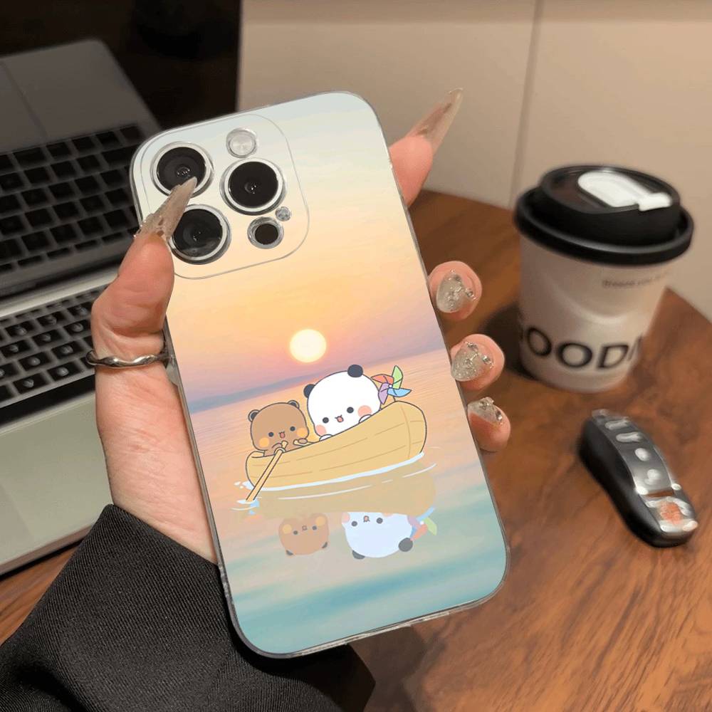 BuBu And DuDu TPU Silicone Case For IPhone 11 12 13 14 15 16 17 Pro Max Shockproof Clear Back Cover