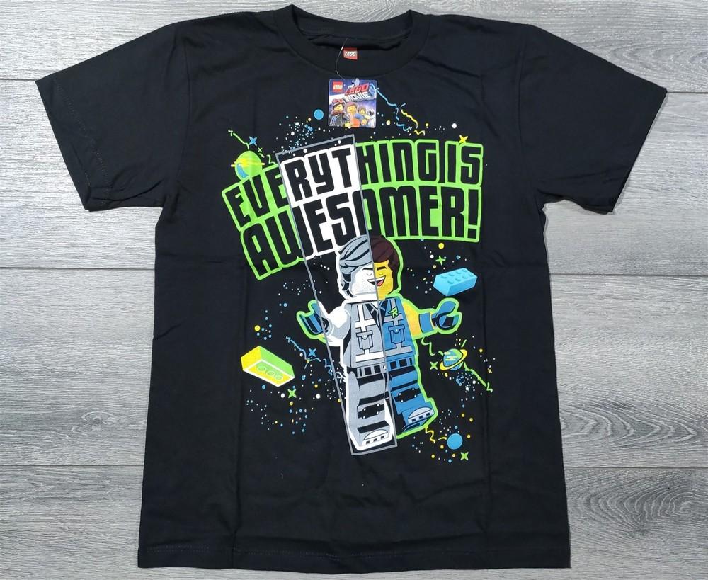 Футболка Лего Фильм Мальчики Маленький Размер 8 Футболка Всё Круче Космическая Галактика Унисекс Футболка XXL