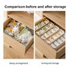 Drawer Storage Box, with Removable Partition Panel Container, Stackable Space Saving Storage Bin for Household
