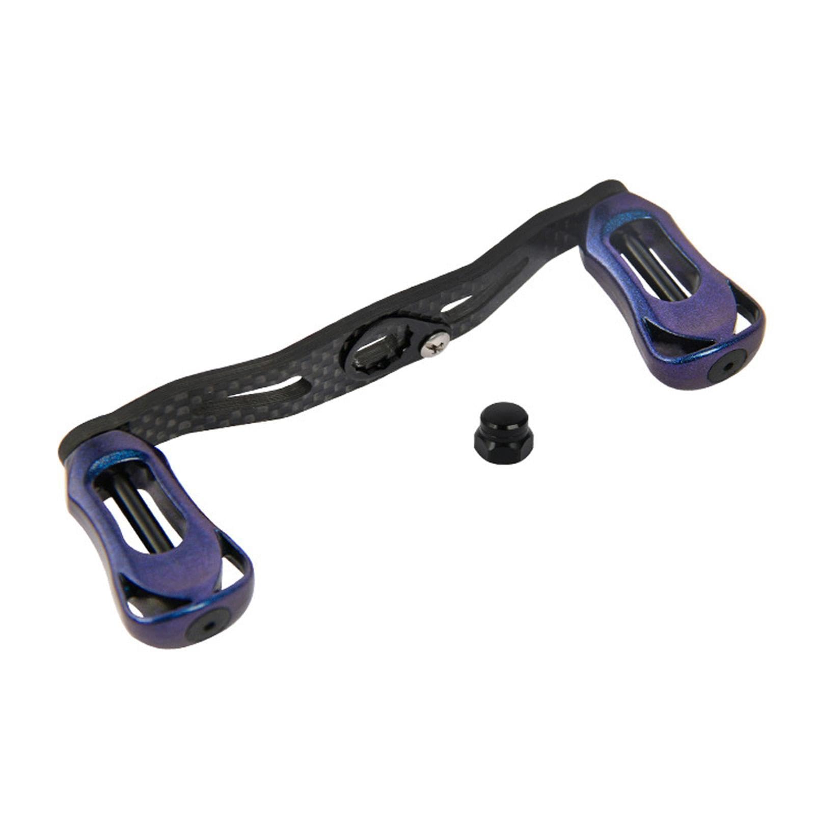 

T Tooyful Baitcasting Reel Handle Rocker Arm Grip Fishing Accessories Fly Fishing Metal Crank Handle Power Knob Thinning Reel Drag Blue Non-Slip