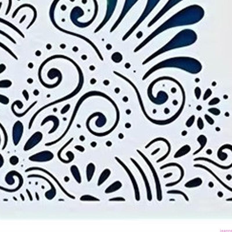 Reusable Corner Stencil for Painting on Canvas Paper Fabric Floor Wall and Tile DIY Art Craft Border Template