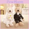 Adorabile Peluche Coniglietto Sg811 Coppia per Decorazione Celebrazione Matrimonio
