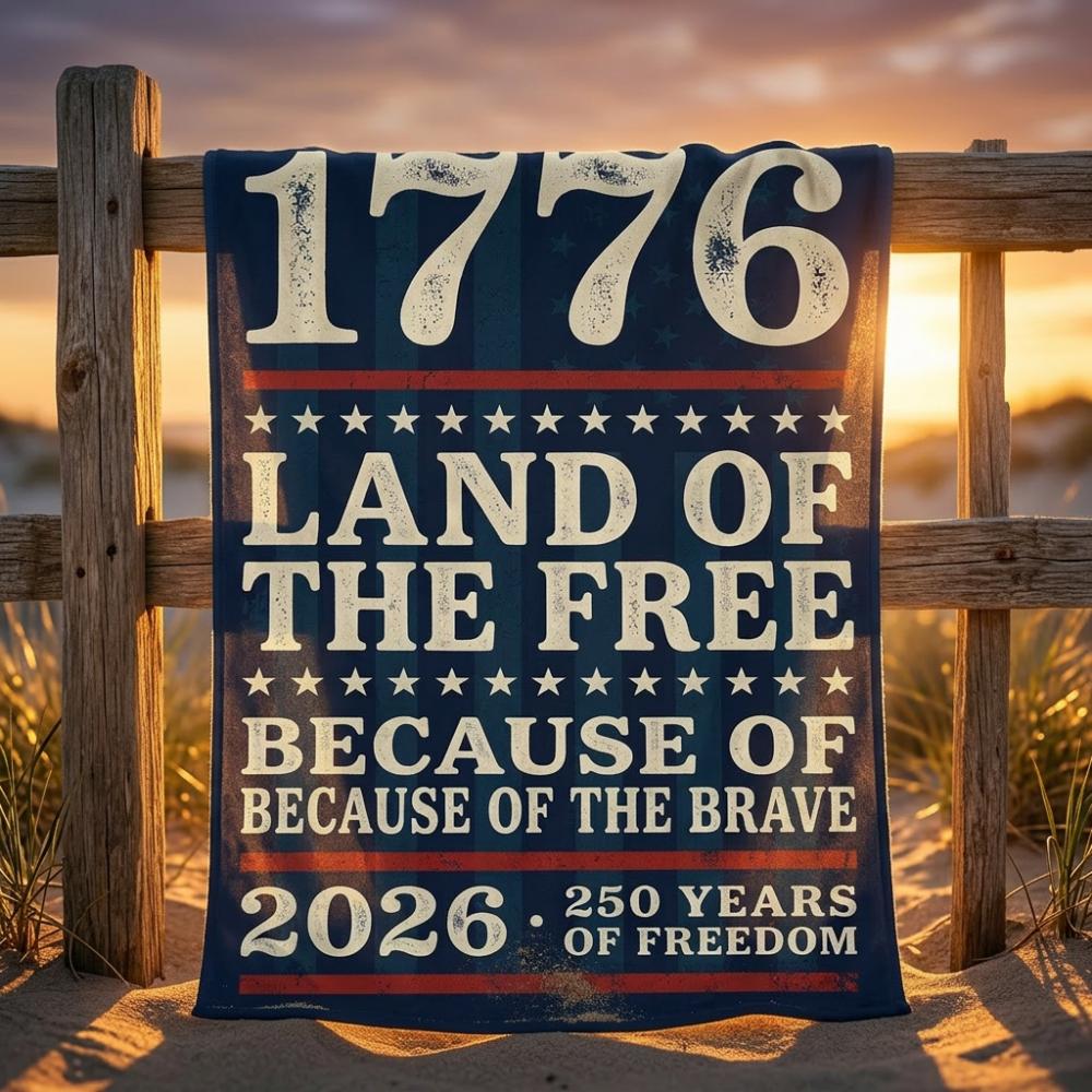Jmg Household Supplies Vintage Patriotic Beach Towel 1776 Land Of The Free 250 Years Of Freedom American Flag Usa Independence Day Beach Towels
