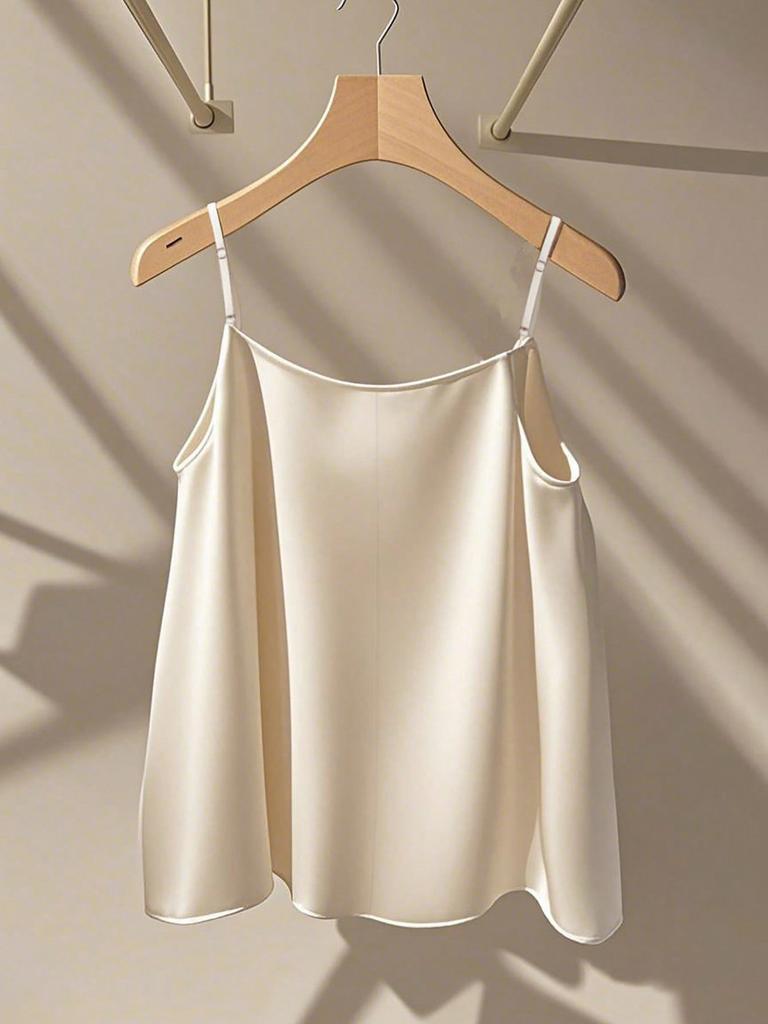 Foreign trade new big bow sling simulation silk drape vest backless top large size gentle temperament top