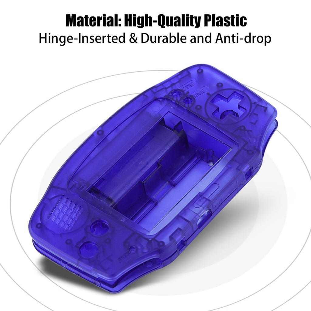 Housing Fit for GBA Game Console Portable Console Plastic Protective Case with Screen Protecting Sticker