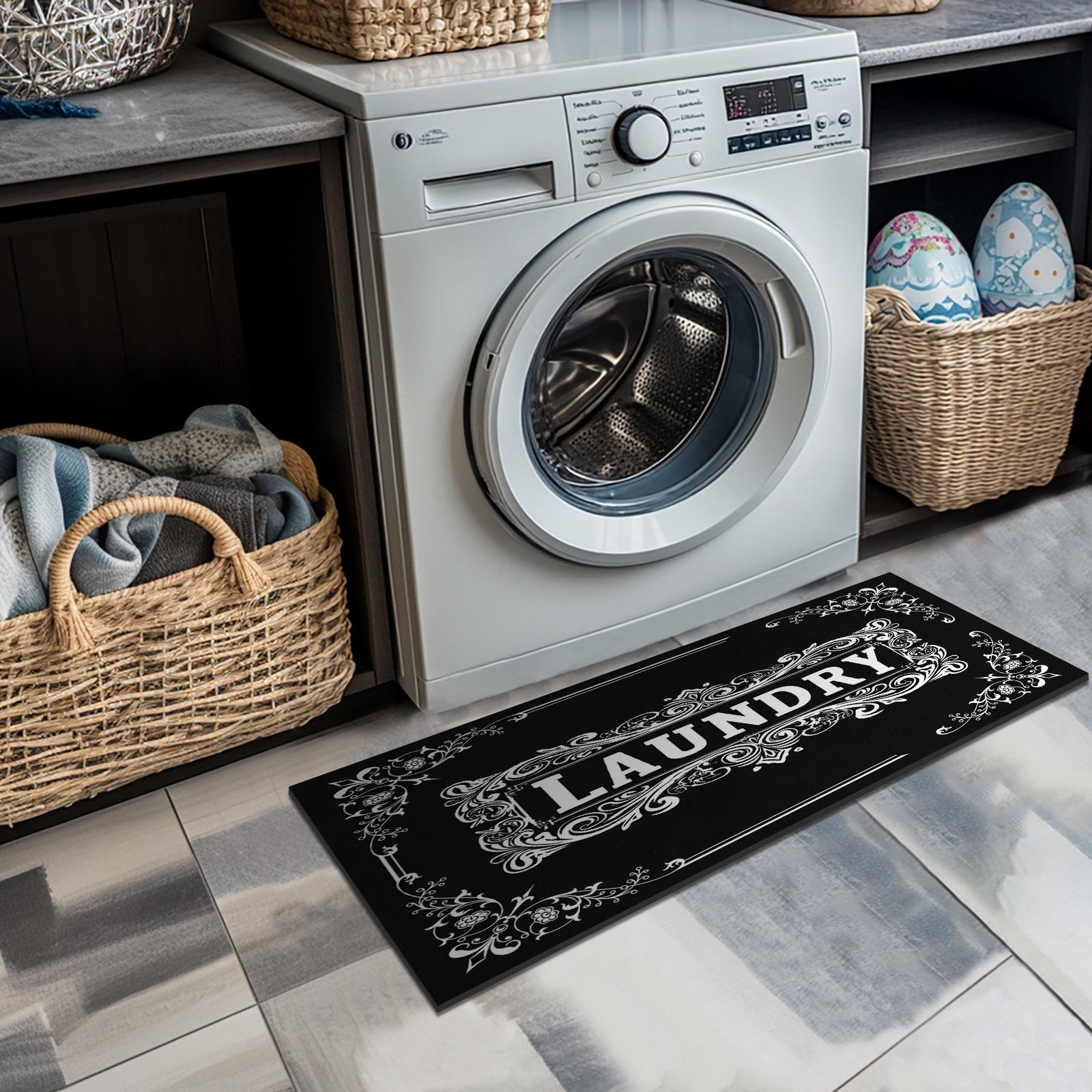 

Laundry Floor Mat Long Waterproof Bathroom Mats Absorbent Foot Mats Non-Slip Quick Dry Shower Carpet Hallway Doormat 50x60cm