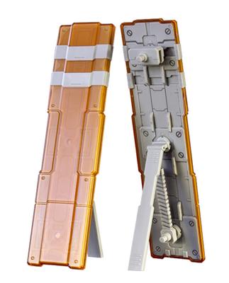 PM Office A Plaact Option Serie 10 Doppelschild 2 Klarorange Kunststoffmodell PP144 Ohne Maßstab