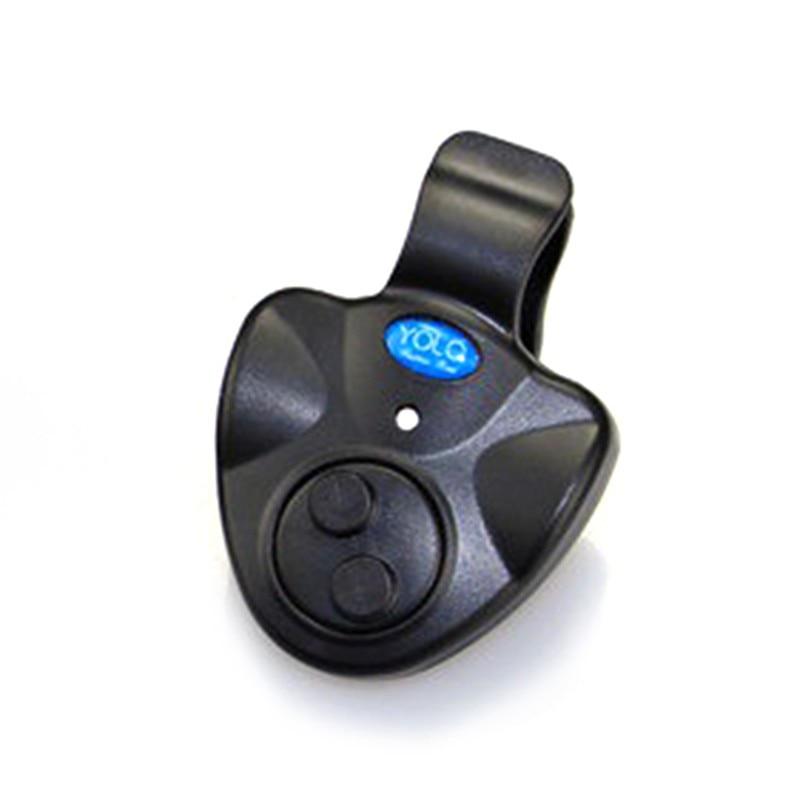 Рыболовный сигнал, электронный светодиодный светильник, сигнализатор поклевки рыбы, звуковой сигнал, светодиодный зажим на удочке чёрный